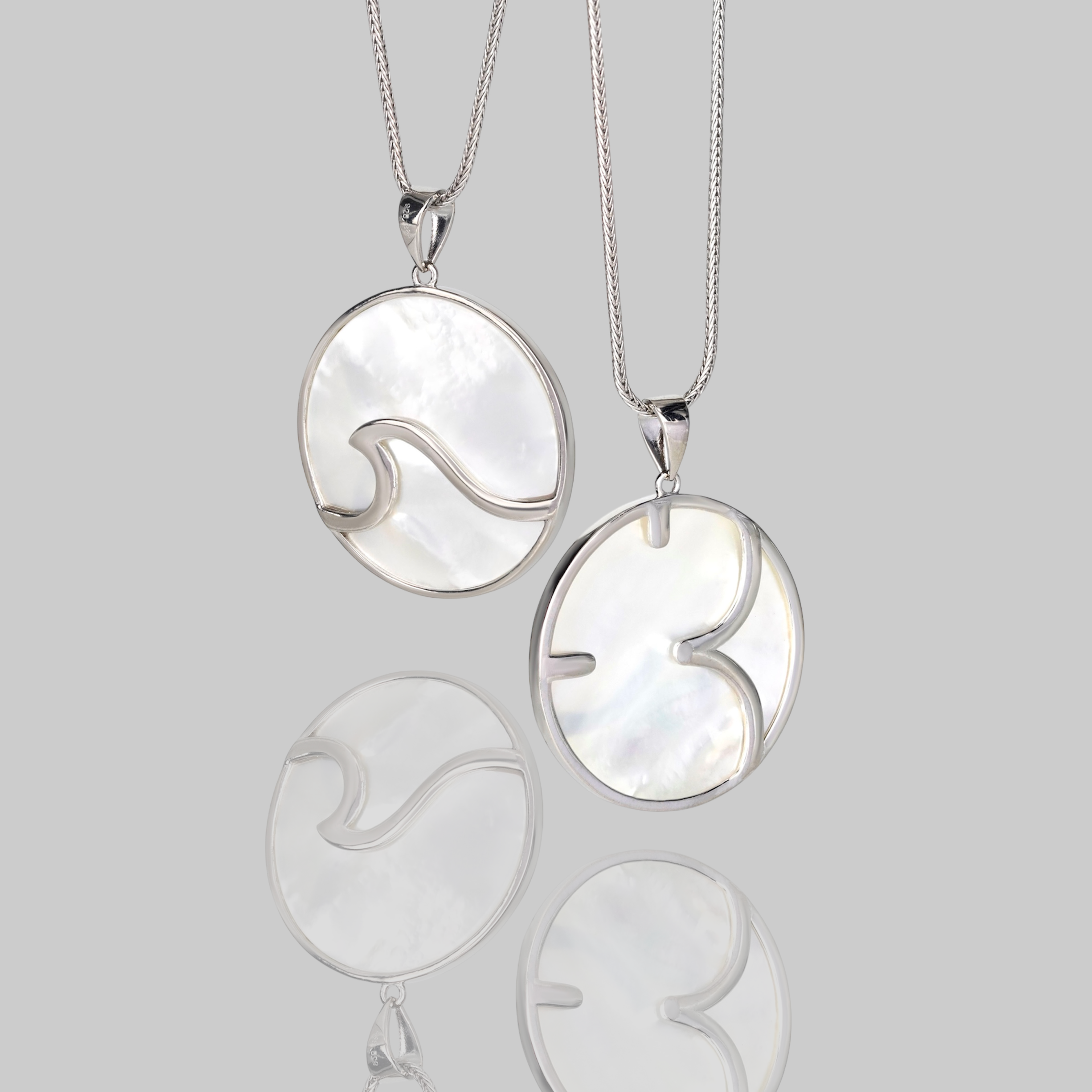 ME & YOU NECKLACE - MOTHER-OF-PEARL & SILVER