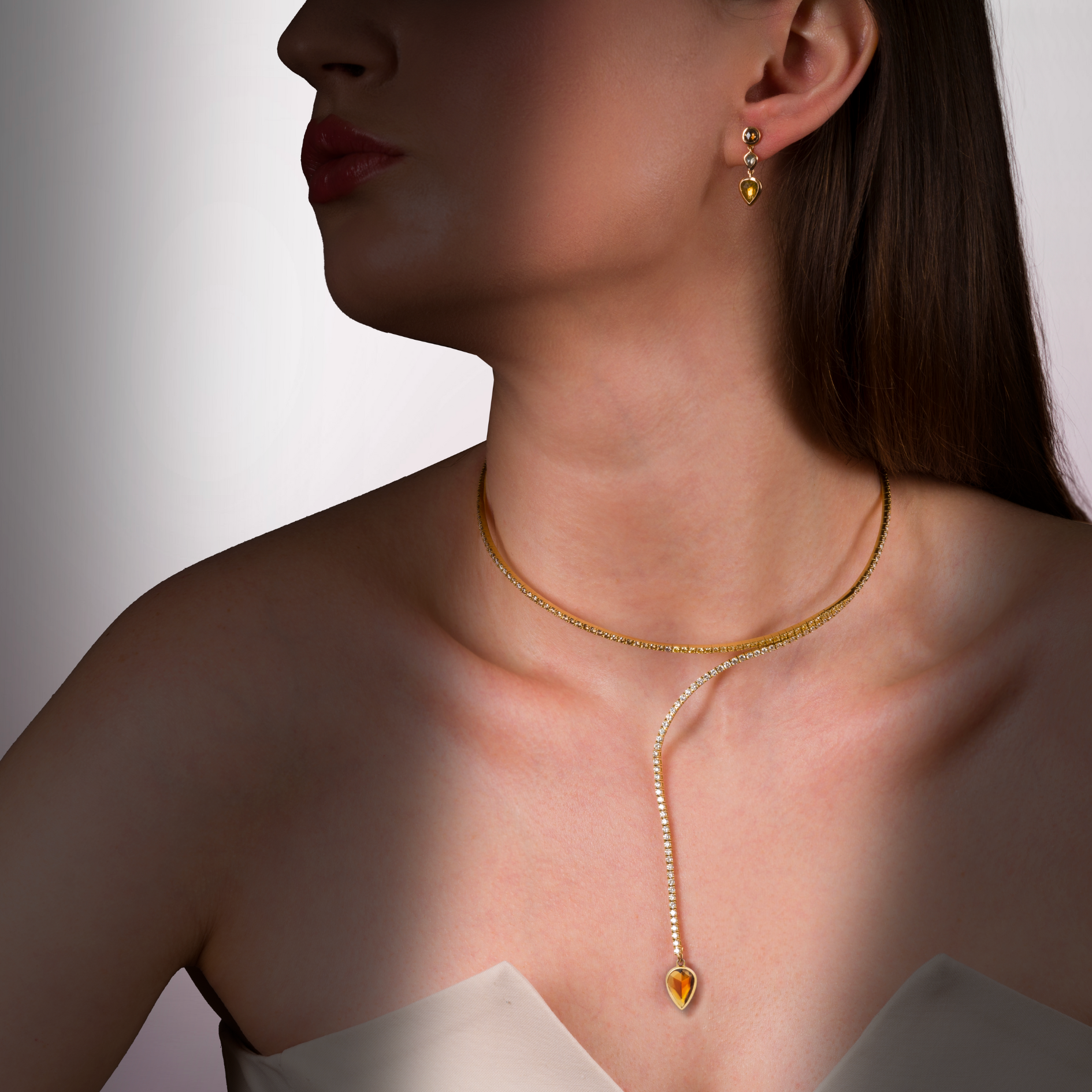 COLLIER TWILIGHT ELEGANCE - OR JAUNE